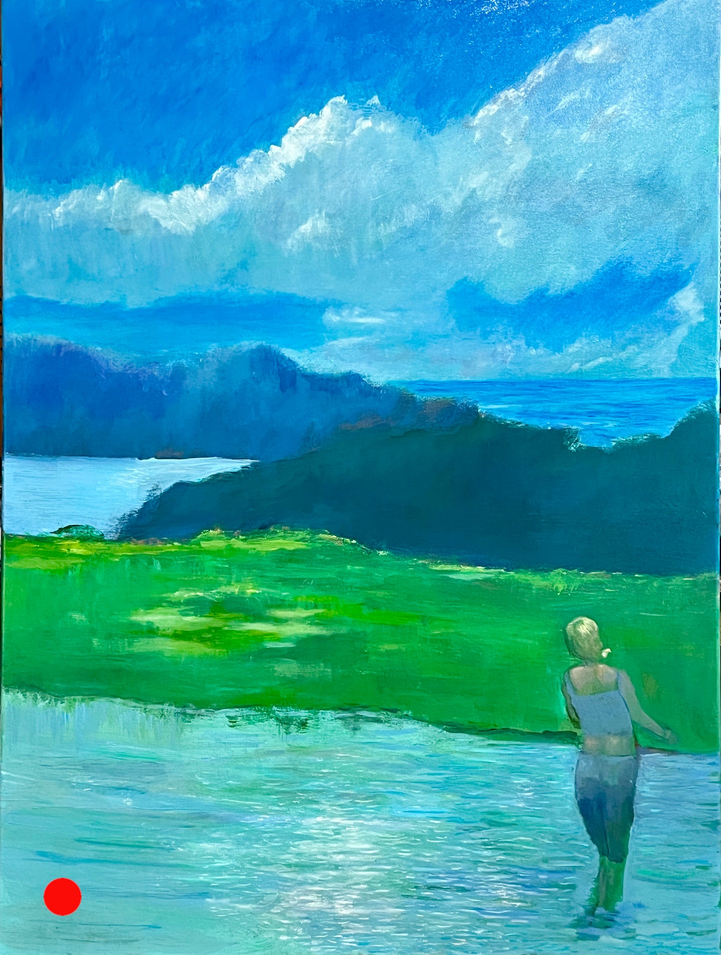 The River, to the Sea, to the Sky, oil on canvas, 30" x 42" SOLD