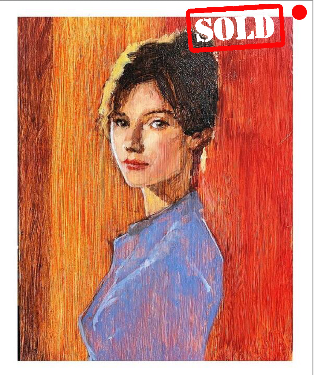 Grace Attend, oil on wood, 8" x 10", SOLD